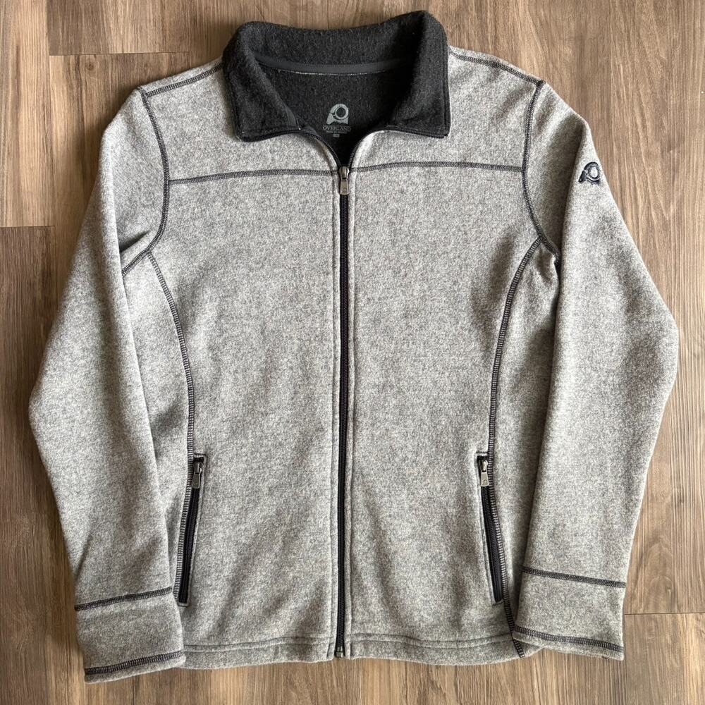 Overland Wool Jacket Men's Size M Gray Hiking Zip Up